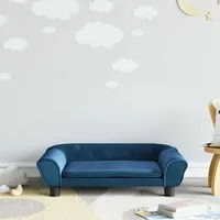Kindersofa Blau 70x45x26 Cm Samt