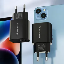 wozinsky USB-A auf USB-C 20W Adapter Schwarz