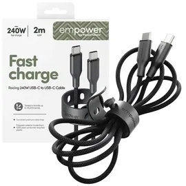 Panzer Glass USB-C auf USB-C 2 m Schwarz