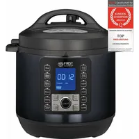 Applica TZS First Austria Multikocher 6L, Schnellkochtopf 1000W 12 Programme, Timer, Edelstahl, Warmhaltefunktion, Dampfgarer, Reiskocher 6,6 l 1000 W Weiß