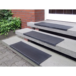 Stufenmatte ANDIAMO "Gummi" Teppiche Gr. B/L: 25 cm x 75 cm, 7 mm, 5 St., schwarz Stufenmatte Teppiche Gummi-Stufenmatten, Treppen-Stufenmatten, 5 Stück in einem Set