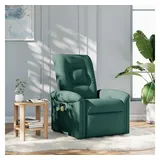 vidaXL Massagesessel Dunkelgrün Stoff 91,5 x 96 x 91,5 cm Grün mit Fernbedienung