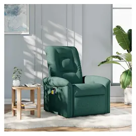 vidaXL Massagesessel Dunkelgrün Stoff 91,5 x 96 x 91,5 cm Grün mit Fernbedienung
