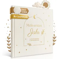 Eulentaler EULENTALER® Babytagebuch Mein erstes Jahr I Echtes Leinencover