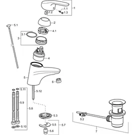 Hansa HansaMix Einhandmischer chrom 01092283