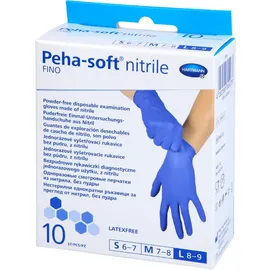 Hartmann Peha-soft nitrile fino puderfrei unsteril Untersuchungshandschuhe Gr. S, 10 Stück