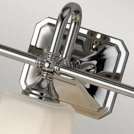 Elstead Lighting Wandlampe Leuchte Spiegellampe Glas LED Badezimmerleuchte chrom 3 flammig IP44