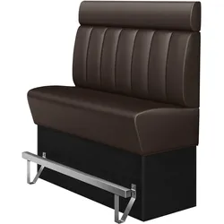 Gastro Hochbank | Braun | B:H 100 x 158 cm | Gestreift | Leder | Bistro Hochbank, Thekenbank