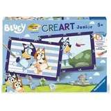 Ravensburger Malen nach Zahlen, Bluey CreArt Junior, Malset ab 5 Jahren