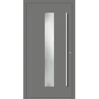 Aluminium Haustür nach Maß "MAJA" 90 mm RC2 Graualuminium RAL 9007 beidseitig innen öffnend DIN rechts