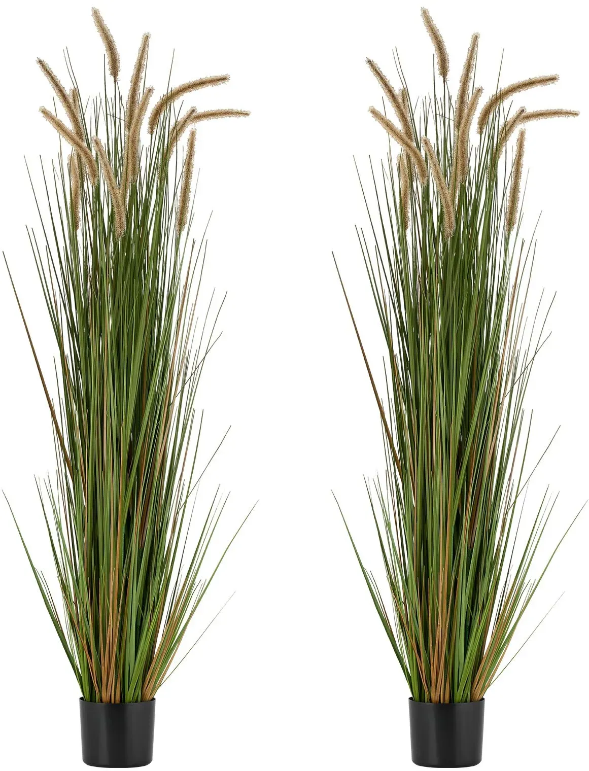 VEVOR Künstliche Graspflanze, 2er-Pack 1499mm Schachtelhalm-Schilfgras im Topf, Premium-PVC-Kunstpflanze, Grünpflanzen, Sträucher für Haus, Garten, Büro, Zimmerdekoration, Einweihungsfeier, Grün