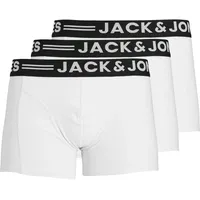 JACK & JONES Herren Boxershort 3er Pack Weiß M