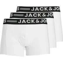 JACK & JONES Herren Boxershort 3er Pack Weiß M