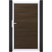 GROJA GroJaSolid Grande Tor Walnuss co-extrudiert 100x180 cm Rahmen EV1