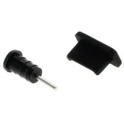 Staubschutz-Kappen Set für USB Type C (USB-C) & Kopfhörer-Anschluss schwarz