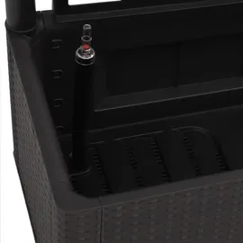 vidaXL Garten-Hochbeet mit Spalier Selbstbewässerungssystem 100 x 43 x 142 cm Silber