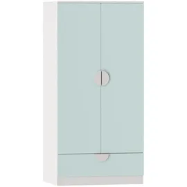 [en.casa] Kinderkleiderschrank Sandnes 123 x 60 x 40 cm Holz mintgrün
