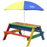 AXI Nick Sand & Wasser Picknicktisch Regenbogen | Sonnenschirm
