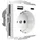 2USB Schuko-Steckdose 2USB 1-fach Weiß