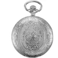 JewelryWe Vintage 24H Taschenuhr Retro Blumen Muster Herren Unisex Kettenuhr Analog Quarz Uhr mit Halskette Kette Pocket Watch Geschenk Silber