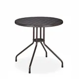 Relaxdays Gartentisch Ø 80 x 75 cm Braun