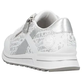 Rieker Sneaker Low Silber/Weiß Damen Weite 42