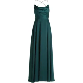 Vera Mont Abendkleid Wasserfallausschnitt Grau/Grün 36