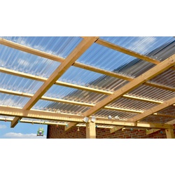 PVC Wellplatte, 1,5 mm, 207/35 - Glasklare 1070 x 5000 mm Dachplatte - wetterfeste Lichtplatte aus Kunststoff für Dachkonstruktionen