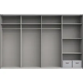 WIMEX Schwebetürenschrank Norderstedt INKLUSIVE 2 Stoffboxen und 2 zusätzliche Einlegeböden, mit Spiegel grau