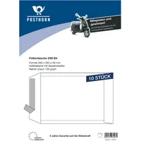 Posthorn Faltentasche 07080610 B4/40F 120g ohne Fenster haftklebend braun