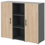 Röhr-Bush Röhr Aktenschrank, Eiche, Holzwerkstoff, Rechteckig, 120x107.2x34.4 cm, Arbeitszimmer, Aktenschränke