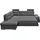 ed exciting design Ecksofa JAKARTA mit Bettfunktion, Kopfstützen Nierenkissen etc. schwarz