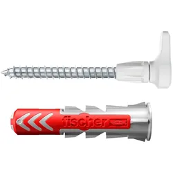 fischer 564169, Schraubhaken & Dübelsatz, Autoklaven-Porenbeton, Mauerziegel, Be
