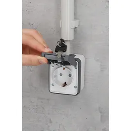 Unitec Steckdose 1-fach abschließbar Feuchtraum 1 St.