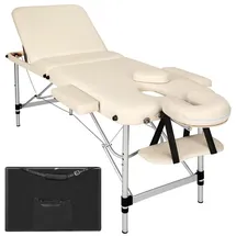 Tectake tectake® 3 Zonen Massageliege, Breite 61 cm, Polsterung 5 cm, mit Aluminiumgestell, 210 x 95 x 90 cm