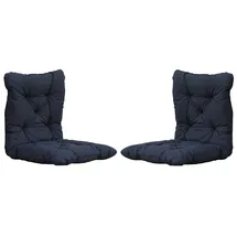 Chicreat Set mit 2 Sitzkissen 98 x 50 x 8 cm, Dunkelgrau