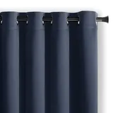 restilo Blackout Vorhang 140x175 cm Indigo 1 St. Ösenschal Verdunkelungsvorhang Blickdicht Fensterdekoration Dekoschal Dekorvorhang Blackout