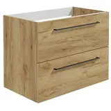 Camargue Espacio Waschtischunterschrank  (80 x 46 x 60 cm, Farbe Griff: Schwarz, 2 Schubkästen, Doce)