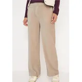 Wide Leg Cordhose - Beige