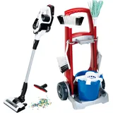 Theo Klein 6806 Putzwagen mit Staubsauger Bosch Unlimited | Robuster Besenwagen aus hochwertigem Kunststoff | Sauger mit Saug- und Soundfunktion | Spielzeug für Kinder ab 3 Jahren