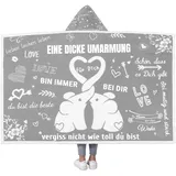 ZQYMM Geschenke für Frauen Freundin, Umarmung Decke mit Ärmeln Und Kapuze, Beste Freundin Geschenke Geburtstag Weihnachten, Geburtstagsgeschenk für Freundin,Schwester, Ehefrau, Mama