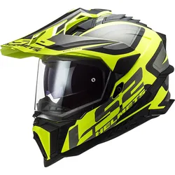 LS2 MX701 Explorer HPFC Alter Motocross Helm, schwarz-gelb, Größe 2XL für Männer