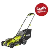 Ryobi ONE+ Maschinenpaket  (Akku-Rasenmäher RY18LMX33A-0,18V, 4 Ah Akku & 2A Ladegerät)