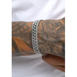 KUZZOI Armband »Unisex Königskette Kastenverschluss 925er Silber«, 11772706-17 silber, ohne Stein,