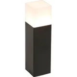 QAZQA Stehende Außenlampe Aluminium 30 cm inkl. E27 LED weiß