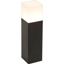QAZQA Stehende Außenlampe Aluminium 30 cm inkl. E27 LED weiß