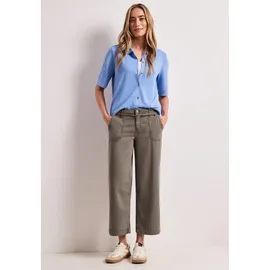 STREET ONE Wide Leg Jeans mit Gürteldetail Brown wash, 26, Länge 26, braun
