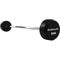 Langhantel Gummi schwarz 35 kg