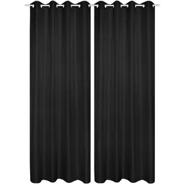 HOMEbasics Ösenschal Doppelpack Atlantik, Blickdicht, 235x140 cm, Wohntextilien, Gardinen & Vorhänge, Fertiggardinen, Ösenschals