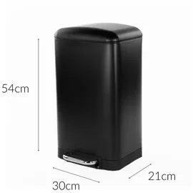 5 five simply smart 5five simply smart Mülleimer "ariane" 20l aus schwarzem metall - Schwarz